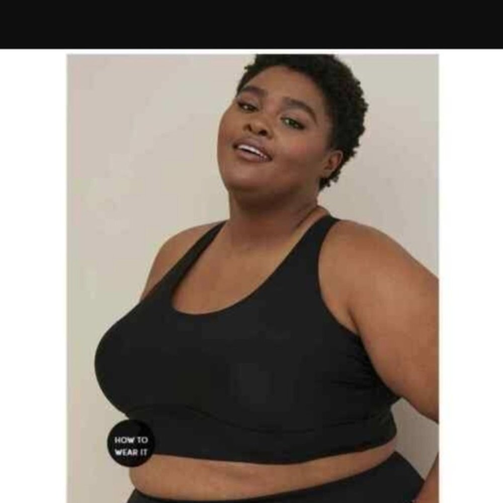 New Torrid Wireless scoop bikini top black, woman's Sz 1x - Picture 11 of 11